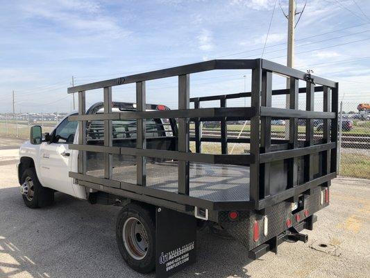 Custom rails for Amports utility truck.