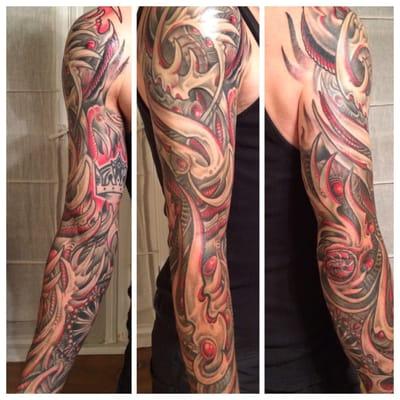 Bio-mechanical sleeve. Cameron Randall artist