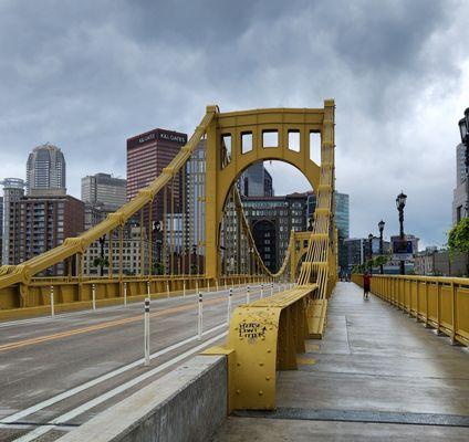 view from the ballpark to downtown