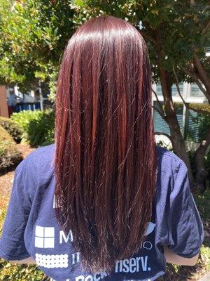 Burgundy hair by Lam