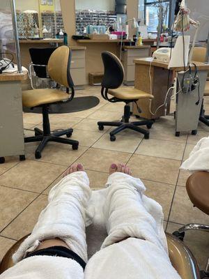 I got the jelly pedicure with callus removal and paraffin wax with gel