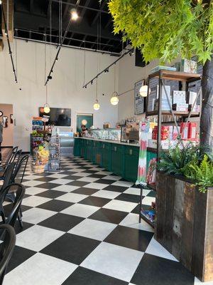 Ice cream counter.