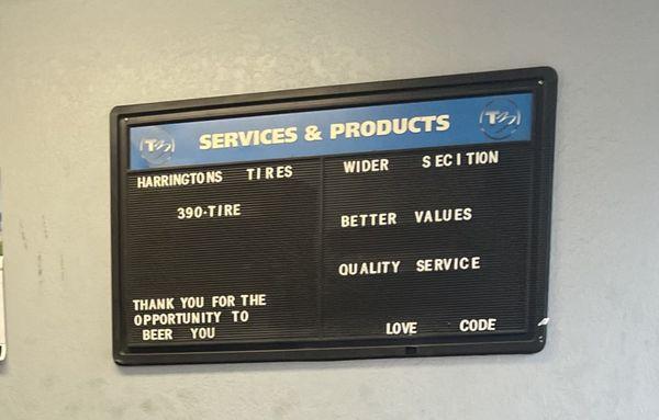 Service sign.