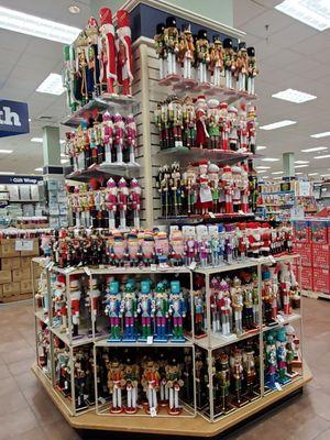 Full view of the different styles and prices of Holiday Nutcrackers.  10/25/2022