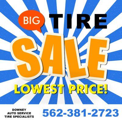 Big Tire Sale in Downey, CA Call Today: 562-381-2723 12150 Paramount Boulevard, Downey, CA 90242 http://velascoautoservice.com