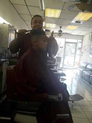 Nicks favorite barber,Mr. Pete!!!