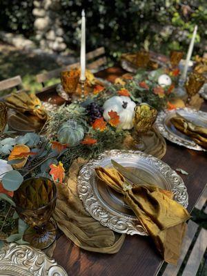 Reception Dinner Layout. The perfect autumn wedding