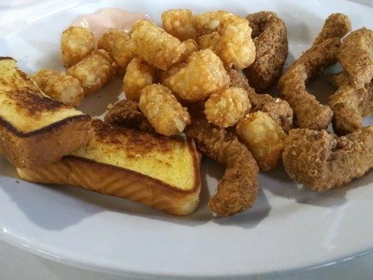 steak fingers & tots.