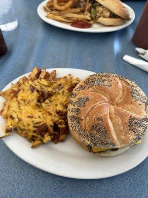 Pete's burger with chili cheese fries