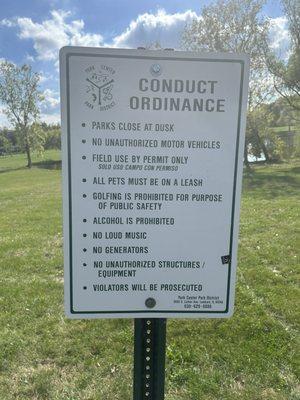 Conduct ordinance