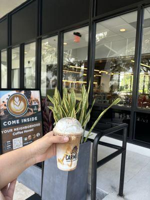 The coffee shop it's inside of the building