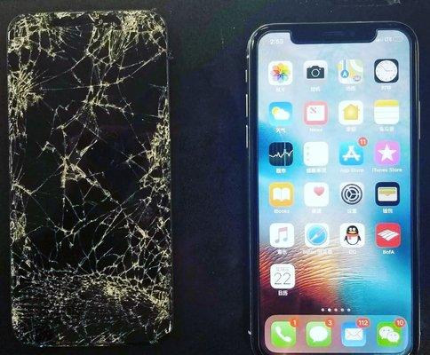 iPhone x screen repair done.