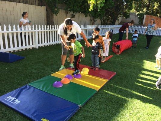 Gymnastics @ our 80 feet soccer field