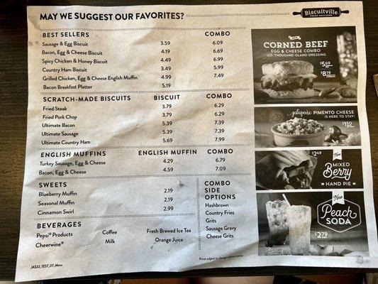 Menu Flyer