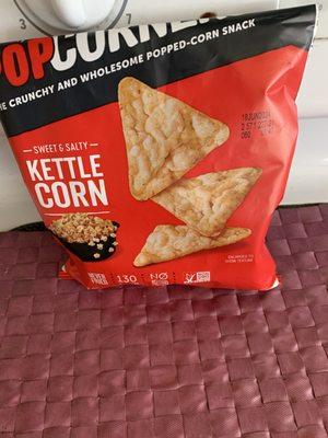 Another bag of POPCORNERS Sweet & Salty KETTLE CORN .