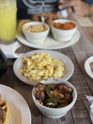 Breakfast potatoes eggs