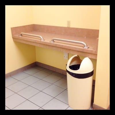 Baby changing table in the ladies room