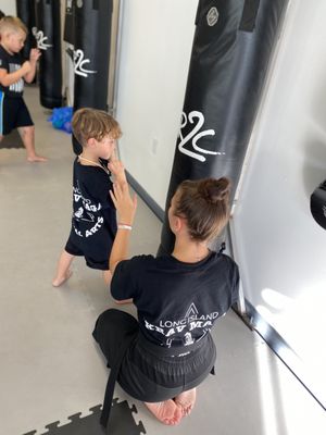 Sensei Victoria teaching the children's class