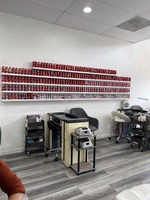 Their walls of nail polish