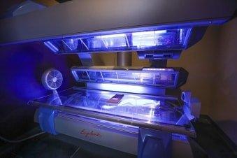 Tanning bed at the Roger Ave location