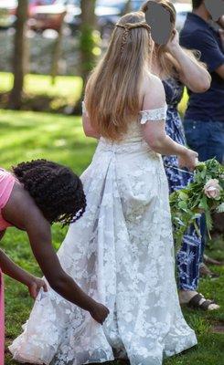 Back of bustle...also, this dress had pockets!