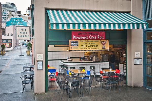 Our Flagship Chowder, nestled in the heart of Pike Place Market. 1530 Post Alley Seattle, WA 98101 (206) 267-2537