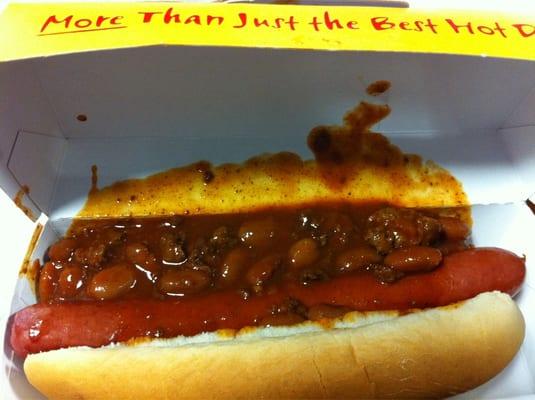 Chili dog to go