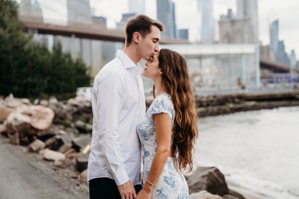 Engagement photoshoot at Dumbo and Brooklyn Bridge, New York