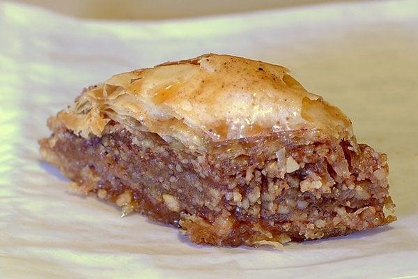 house made baklava.  meh.  not enough layers of crispy filo, and it has a "burned honey" flavor.