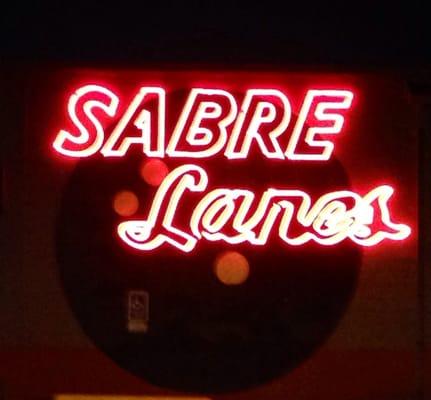 Sabre Lanes sign