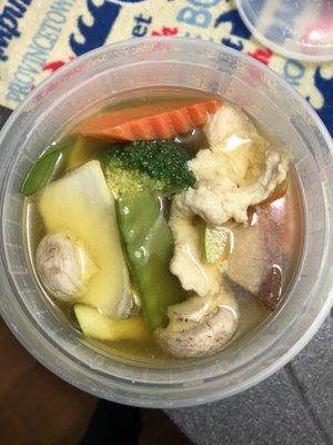 House Special Won ton soup with Chicken, Pork & veggies! DELISH!