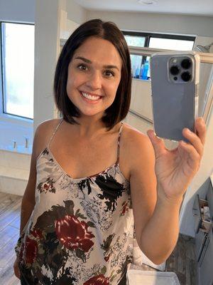 Perfect bob cut! She didn't hesitate cutting off my long hair and did exactly what I wanted