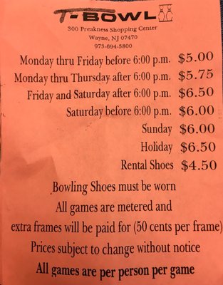 Prices on 8/14/18.