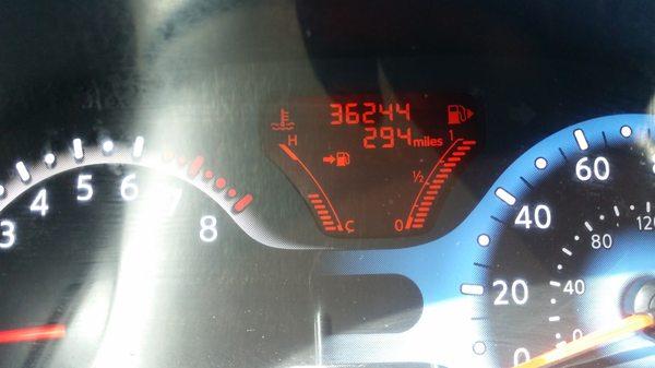 Here's the odometer right after I bought it.