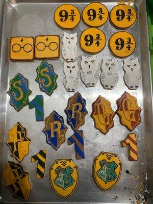 Custom Decorated Harry Potter Birthday Sugar Cookies