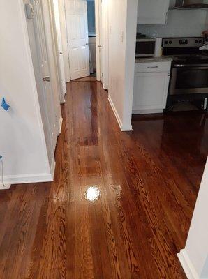 This is the after of a custom stain coffee brown refinish