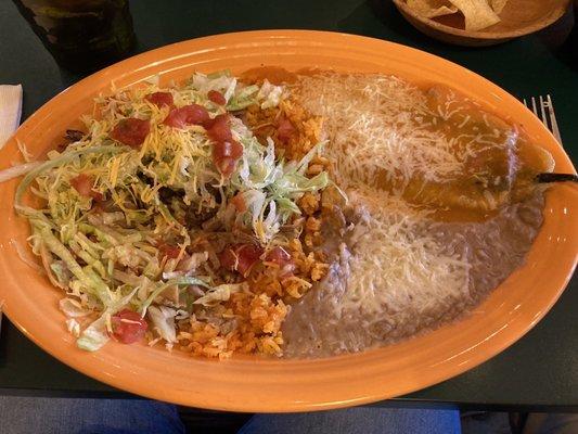 Combo meal Chile rellano and tostada