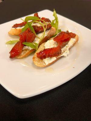 Blueberry gravlax Crostini