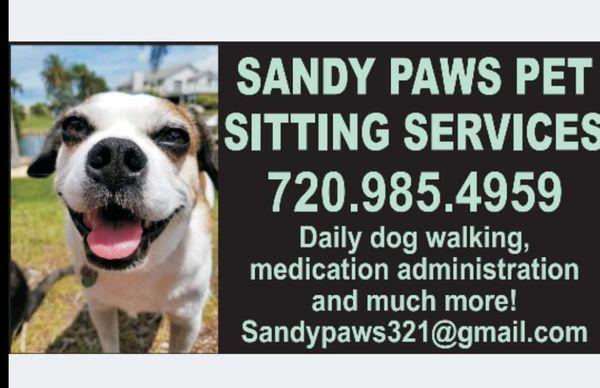 Sandy Paws Pet Sitting Services