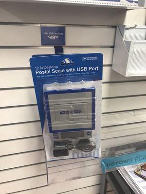 Postal scale USB port