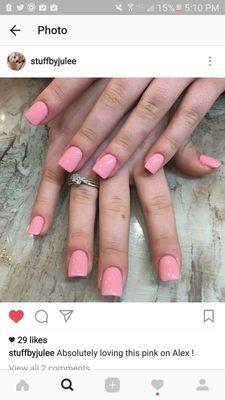 Acrylic fill with gel polish by julee