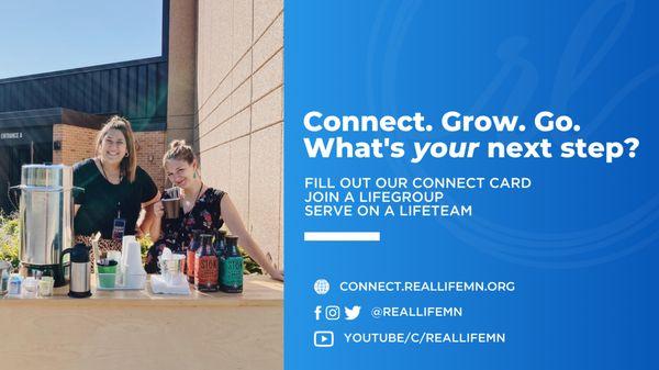 Connect. Grow. Go. What's your next step?