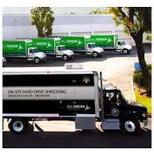 All Green Electronics Recycling Pick-Up Trucks