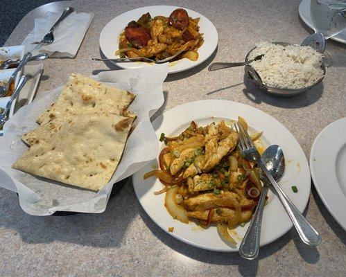 Chicken Tikka Tandoori, Tandoori Mix Grill, Naan, and Basmati Rice