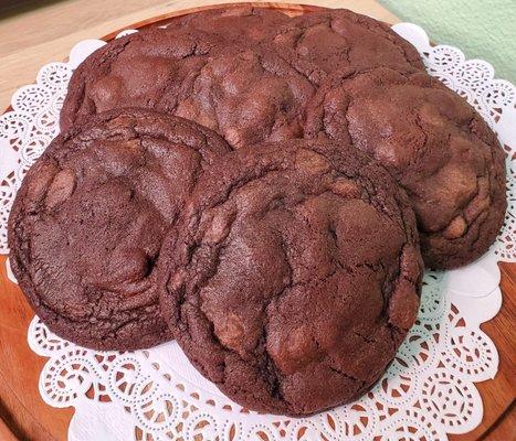 Double chocolate  cookies keep selling out when they have them.