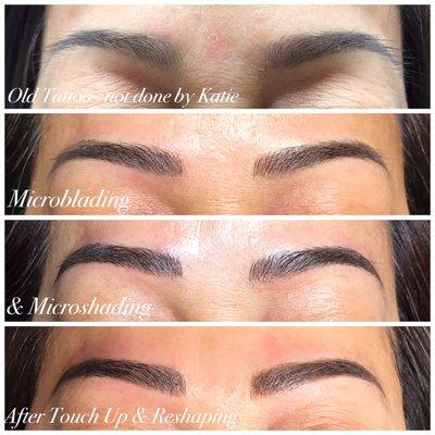 Microblading and microshading