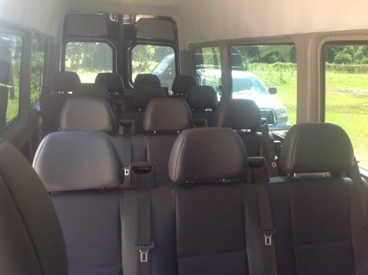 2014 Mercedes Sprinter 14 passenger van interior