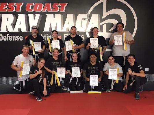 First group of white yellow belts @ Wildomar WCKM - Congrats!