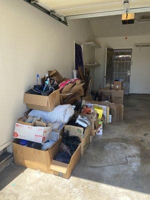 Before photo of garage cleanout