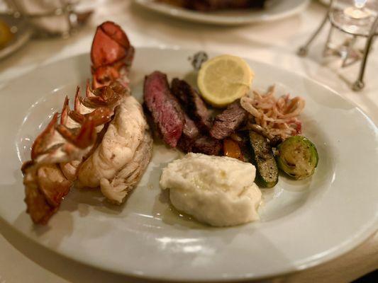 Lobster Tail Roasted Garlic Whipped Potatoes 22 oz. Bone-In Ribeye